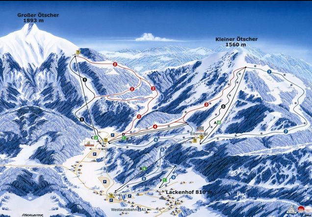 Plan des pistes Lackenhof am Ötscher