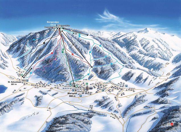 Piste map Schiland Voralpen