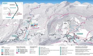 Plan nartostrad Tirolina und Familien-Skizentrum Schneeberg-Mitterland