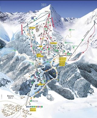 Plano de pistas Bansko