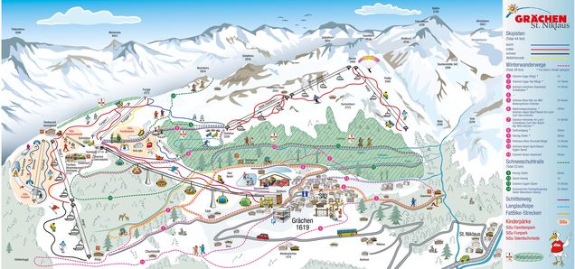 Piste map Grächen/Hannigalp