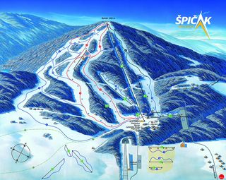 Plan des pistes Špičák Zelezná Ruda