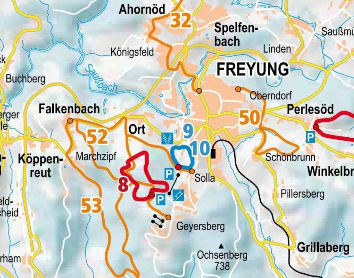 Pistenplan / Karte Skigebiet Freyung, 