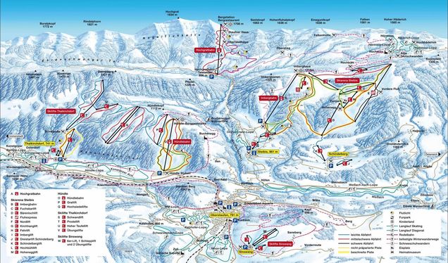 Plan des pistes Oberstaufen