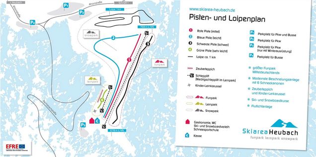 Pistenplan Skiarea Heubach