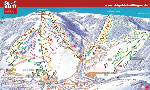 Plan des pistes Willingen