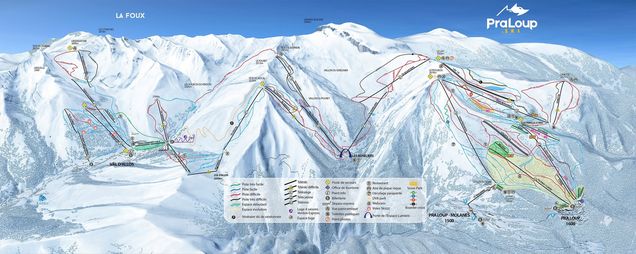 Piste map Val d'Allos/Pra Loup