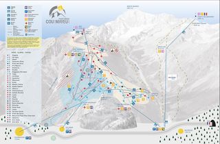 Planul pârtiilor Courmayeur