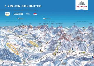 Pistekaart Drei Zinnen Dolomiten