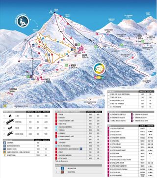 Mappa delle piste Monte Bondone