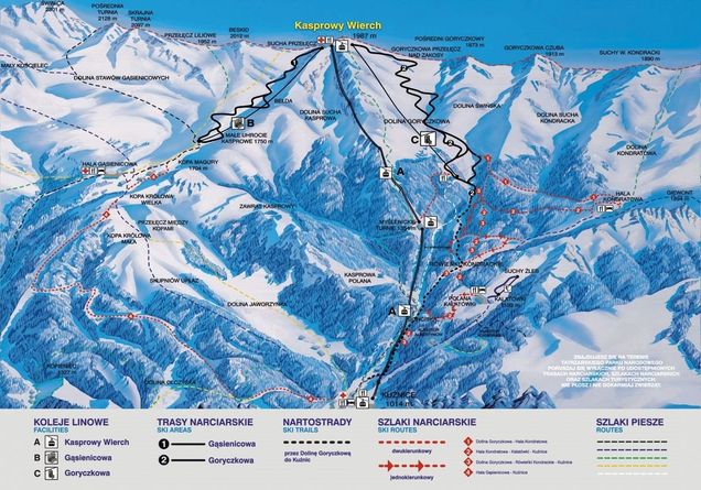 Pistenplan Kasprowy Wierch