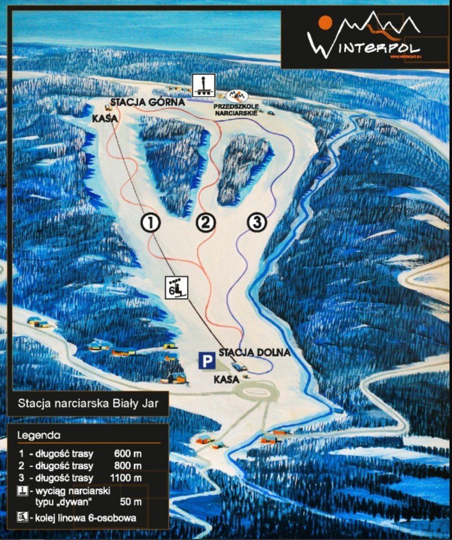 Pistenplan / Karte Skigebiet Karpacz, Polen