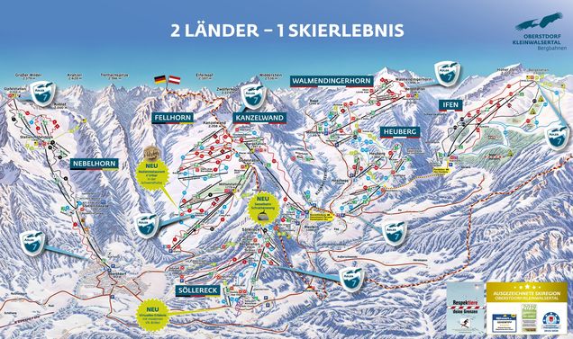 Pistekort Ski Oberstdorf Kleinwalsertal