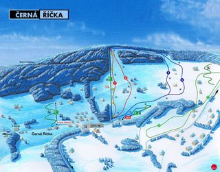 Plan des pistes Černá Říčka