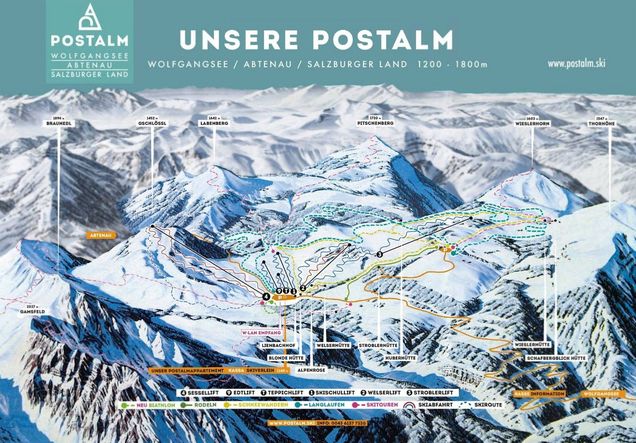 Pisteplan Winterpark Postalm