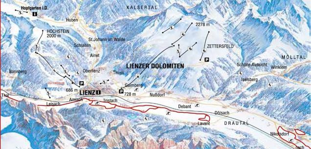 Cross-country map Oberdrauburg