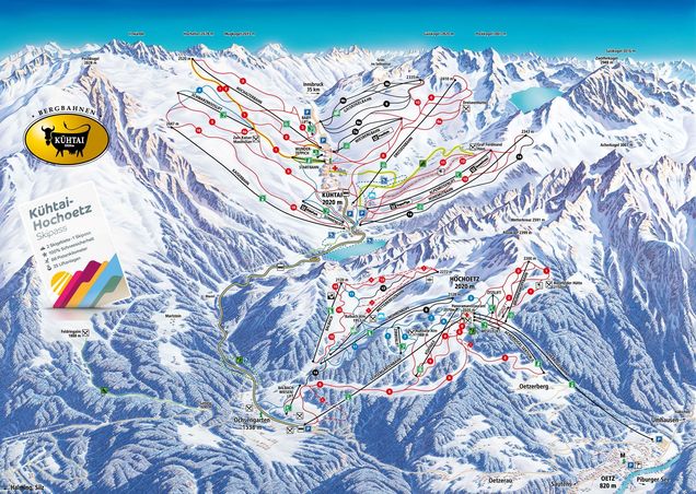 Piste map Kühtai