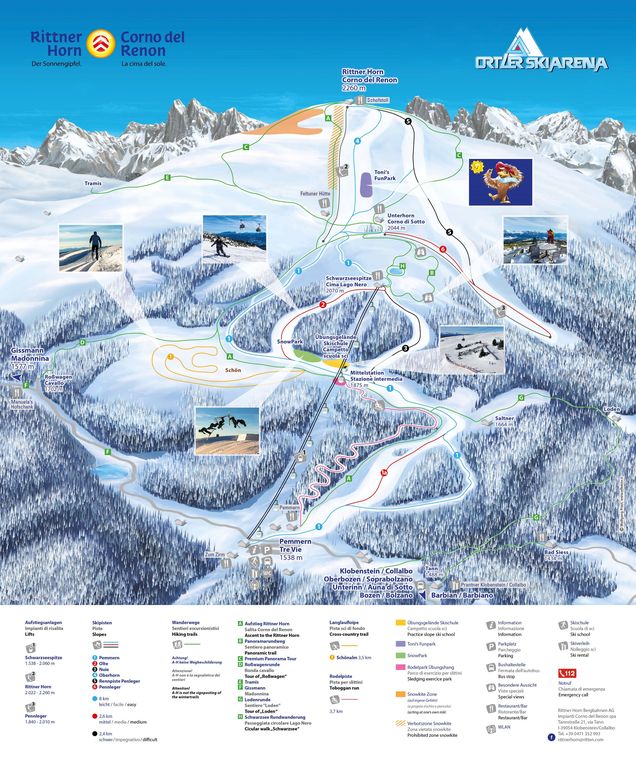 Piste map Rittner Horn