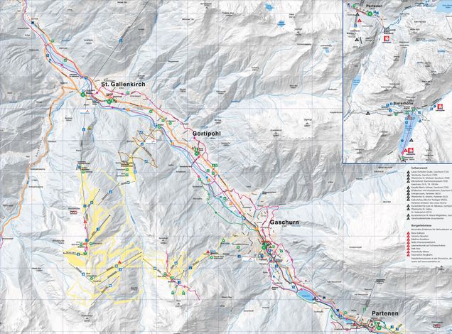 Cross-country map St. Gallenkirch