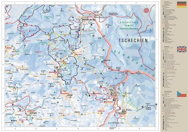 Plan des pistes de ski de fond Neureichenau