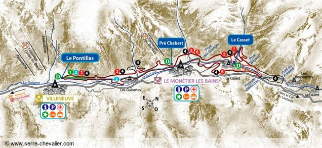 Plan tras biegowych La-Salle-Les-Alpes (Serre Chevalier)
