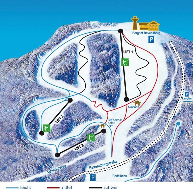 Plan des pistes Ravensberg