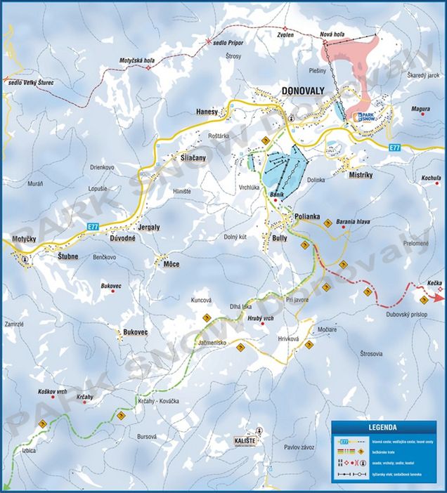 Plan tras biegowych Donovaly
