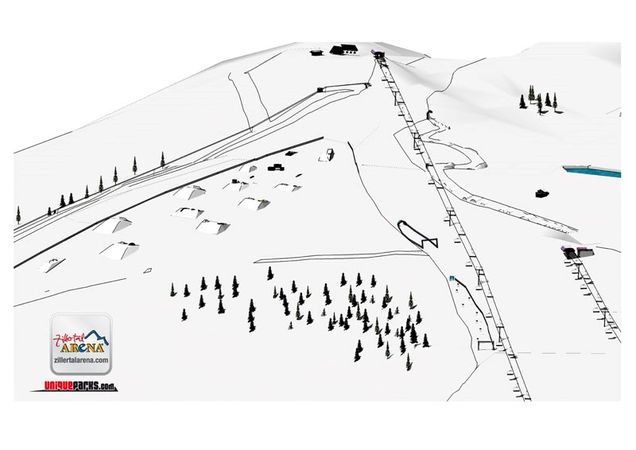 Overzicht snowpark Zillertal Arena