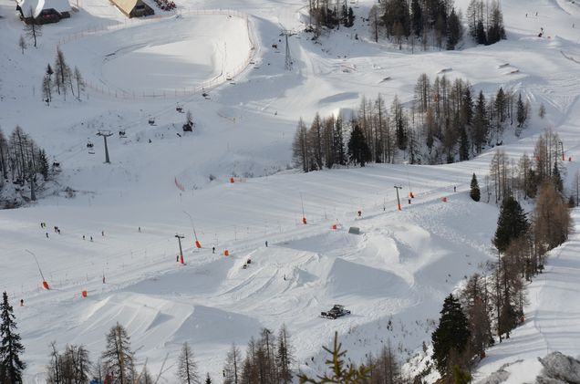 Overzicht snowpark Nassfeld - Pressegger See