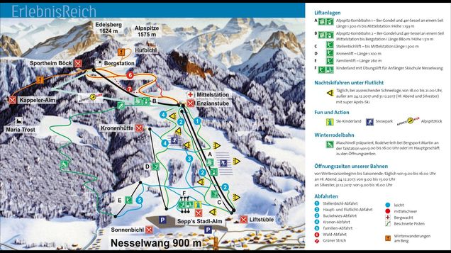 Plan des pistes Nesselwang