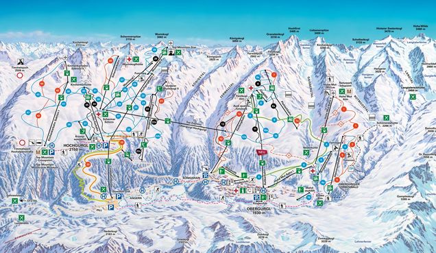 Mapa sjezdovek Obergurgl/Hochgurgl