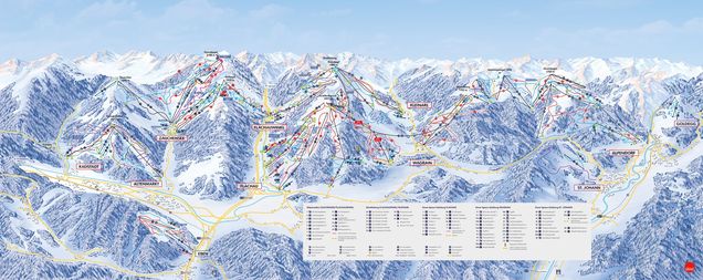 Piste map Salzburger Sportwelt