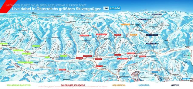 Piste map Ski amadé