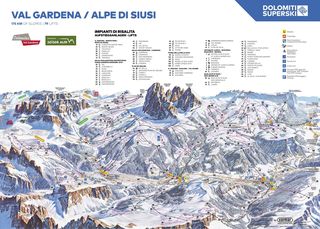 Pistekaart Val Gardena/Alpe di Siusi