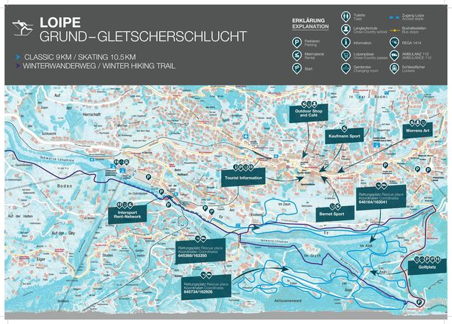 Cross-country map Grindelwald