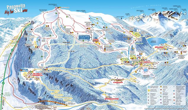 Pistenplan / Karte Skigebiet Andalo , 