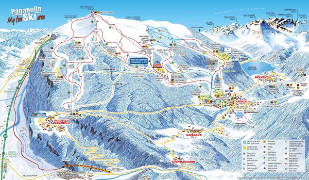 Piste map Paganella