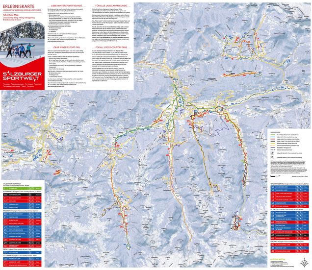 Mapa běžeckých stop St. Johann im Pongau