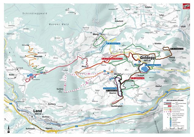 Loipekaart Goldegg im Pongau