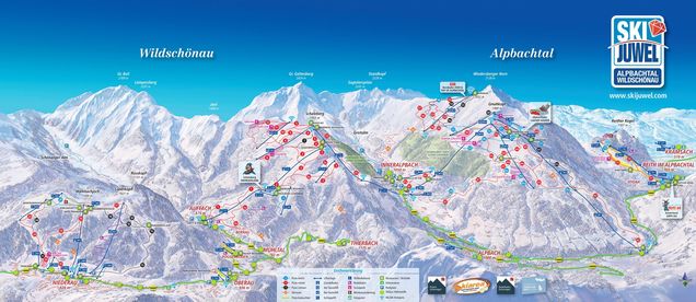 Plan des pistes Ski Juwel Alpbachtal Wildschönau