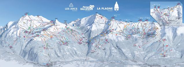 Plan des pistes Paradiski