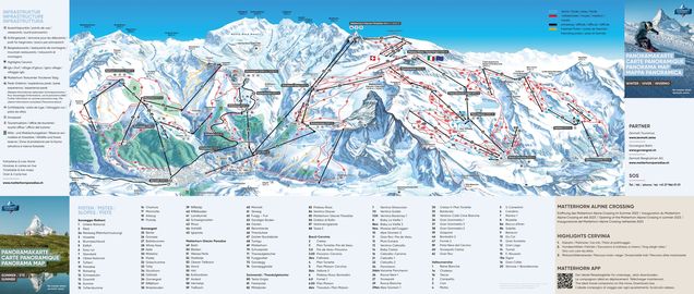 Piste map Zermatt