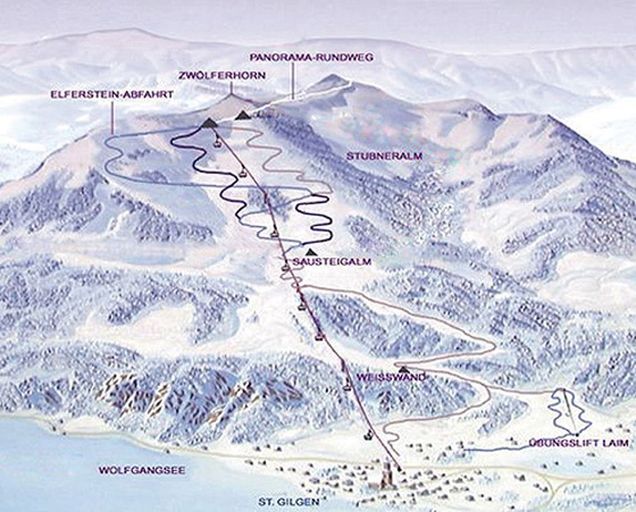 Piste map St. Gilgen/Zwölferhorn