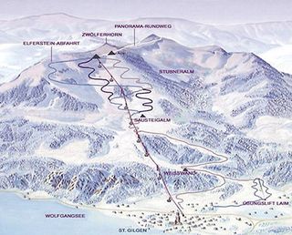 Plan des pistes St. Gilgen/Zwölferhorn
