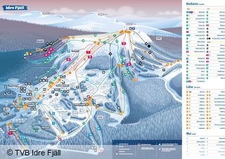 Mappa delle piste Idre Fjäll