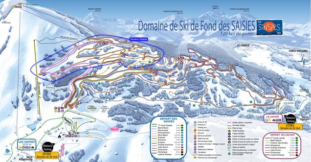 Cross-country map Les Saisies