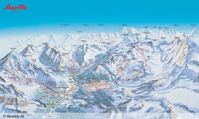 Piste map Saastal