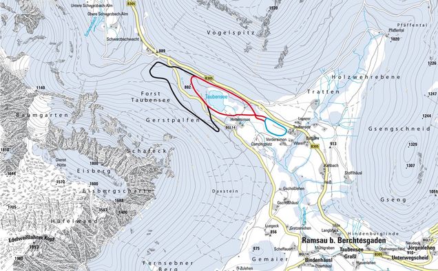 Cross-country map Ramsau