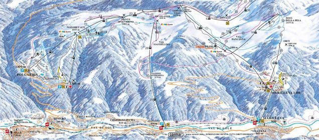 Piste map Folgarida - Marilleva