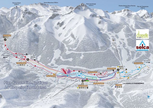 Cross-country map Châtel